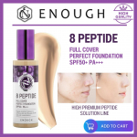 ENOUGH 8 Peptidų Pilno Maskavimo Tobulas Pagrindas #21 Skaidrus Smėlio, 100ml