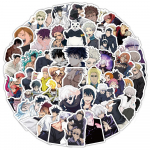 50 vnt./pak. Jujutsu Kaisen Anime lipdukai &bdquo;pasidaryk pats&ldquo; lipdukai lipdukai ne&scaron;iojamiesiems kompiuteriams bagažo riedlentės telefono žaislas design B