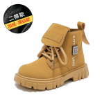 Berniukų rudens ir žiemos nauji maži geltoni batai madingi universalūs mink&scaron;tapadžiai vaiki&scaron;ki aulinukai &scaron;ilti medvilniniai batai 26