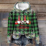 Moteri&scaron;ki laisvalaikio mados kalėdiniai megztiniai ilgomis rankovėmis O formos i&scaron;kirpte L žalia