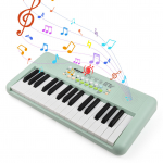 32 klavi&scaron;ų elektroninis klavi&scaron;inis pianinas 16 tembrų 10 ritmų 10 demonstracinių kūrinių dvigubas garsiakalbis muzikinis instrumentas su žalia