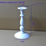 Auk&scaron;tos temperatūros juodų dažų kaltinės geležies žvakidė Romanti&scaron;ka žvakių &scaron;viesoje vakarienė žvakių puodelio rekvizitai Retro vienos galvos žvakidė 18CM-1