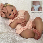 Tuopos 19'' 49 cm Reborn Babies lėlės Meadow Mink&scaron;tas pilnas vinilo arba audinio lėlės Naujagimio lėlė rankų darbo i&scaron;skirtinė 3D dažyta oda, matomos venos Atgimimo lėlės full silicone boy