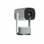 Salange K2 projektorius Integruotas 5200 mAh baterija 4K HD Bluetooth Android 11, skirtas kino lauko projektoriui su RGB &scaron;viesos garsiakalbiu EU Plug balta