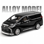 Nauja 1:18 Toyota Alphard MPV negabaritinių lydinio modelio automobilių žaislas, liejamas metalas, garsas ir lengvas automobilis vaikams, automatinių durelių lydinio automobilis berniukui