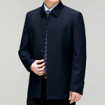 Vidutinio amžiaus ir pagyvenusių žmonių trumpas vilnonis vėjpaltis pavasariui ir rudeniui, vyri&scaron;kas kasdienis laisvo stiliaus paltas tėčiui, didelio dydžio vilnonis &scaron;varkas su sagomis 170