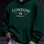 Londono mados ra&scaron;to vyri&scaron;ki džemperiai su gobtuvu, kasdieniai, kasdieniai, su kengūros ki&scaron;ene, ilgomis rankovėmis, rudeniui žiemai, paprasti džemperiai ir džemperiai vyrams XL