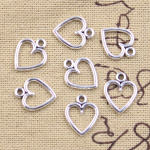 50 vnt. Pakabukų Tu&scaron;čiavidurė Miela &Scaron;irdelė 14x11mm Antikinio Sidabro Spalvos Pakabukai Gamyba DIY Rankų Darbo Tibeto Elementas Papuo&scaron;alams