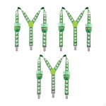 ST Patricks Day Suspenders Saint Accessories Clip on Y Shape Brace for Rave Wedding
