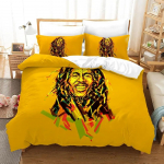 Bob Marley antklodės užvalkalų komplektai Muzikos legendos Jamaikos dainininkas Patogūs lovatiesiai Karalienės Karaliaus dydžio patalynės komplektai Miegamojo dekoras EU Single 135x200cm