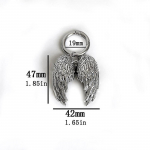 Nuimami metaliniai angelo sparnai Martin tipo batų sagtys dekoratyvinis pakabukas Martin tipo batų aksesuarai Y2K vakarėlio papuo&scaron;alai