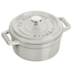 staub Pico Cocotte Apvalus Kaimi&scaron;kas Mažas Rankų Darbo Emaliuotas Puodas Japoni&scaron;kas Produktas su Serijos Numeriu La Cocotte Apvalus Mini 10cm [Autorizuotas Numeris] 40501-408 white