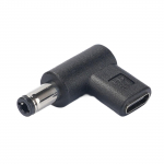 Moteri&scaron;kas USB C į vyri&scaron;ką DC5.5x2.1mm/5.5x2.5mm adapteris 90 laipsnių įkrovimo jungtis telefonams, ne&scaron;iojamiesiems kompiuteriams, mar&scaron;rutizatoriams, juodas 25-9V