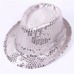 Blizganti &scaron;okių džiazo kepuraitė su blizgučiais ir blizgučiais, džiazo kepurė su mados blizgučiais, fedoros kepurė su gimtadieniu 58cm