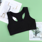 Vasaros plonų mergaičių treniruočių linas Mink&scaron;tos liemenėlės sportinės mergaičių liemenėlės paauglėms mergaitėms su raidėmis vaikams tema one size balta