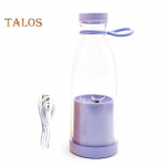 Elektrinis sulčiaspaudės puodelis, 380 ml įkraunamas kokteilių gaminimo aparatas su 6 peiliukais, kelioninis butelis be BPA, skirtas ne&scaron;iojamam ledinių vaisių, daržovių trintuvui, naudojimui namuose / lauke