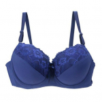 Moterų didelio dydžio liemenėlė Push Up Sexy Gėlėti nėriniai pilnai dengianti apatinė liemenėlė pamink&scaron;tinta kasdieninė liemenėlė sunkioms krūtims 85B