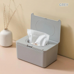 Dulkėms atspari drėgnų servetėlių dėžutė su dangteliu, kūdikių sauskelnių laikiklis namams, automobiliui, biurui, popierinių servetėlių organizatorius
