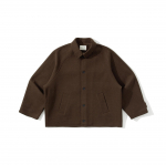 2025 m. unisex retro tvido paltas - laisvos raglano rankovės, vienaeilis, pavasario/rudens mada L kava