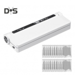 Vakuuminis sandariklis su skaitmeniniu ekranu, 60 kPa stipraus siurbimo, visi&scaron;kai automatinis, sausas, &scaron;lapias, dvejopos paskirties maisto vakuuminis sandarinimo aparatas su vakuuminiais mai&scaron;eliais US Plug