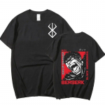 Berserk grafiniai mar&scaron;kinėliai Anime spauda kasdieniai gatvės drabužiai medvilniniai trumpomis rankovėmis užtraukiami madingi vir&scaron;utiniai drabužiai Unisex mar&scaron;kinėliai laisvi 2XL