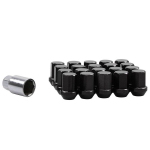 20 VNT Universalūs M12 X1.5 Modifikuoti lenktyninio automobilio juodi ratų varžtai Apsauginės nuo vagystės veržlės Varžtas