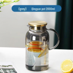 High Borosilicate Heat-Resistant Large Glass Pitcher for Cold Water, Juice, and Milk
