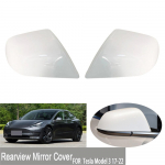 Pearl White galinio vaizdo &scaron;oninio veidrodžio dangtelio kaukolės dangtelių pora, skirta Tesla Model 3