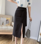 Vasaros mados tvarsliava Vidutinio ilgio biuro sijonas Plonas One Step Split seksualus darbo sijonas S