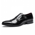 Vyri&scaron;ki oficialūs batai Natūrali oda Dviguba sagtelė Monk Strap Vyri&scaron;ki batai Gyvatės ra&scaron;to Kepurėlės pir&scaron;tas Klasikiniai itali&scaron;ki batai 6