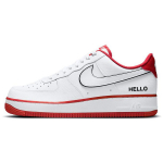 Urbanstar x Nike Air Force 1 07 LX HELLO Pack - Balti Universitetiniai Raudoni Unisex Sportbačiai Juodi CZ0327-100 38.5