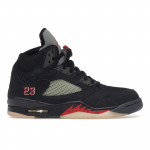 Air Jordan 5 Retro GORE-TEX Off-Noir moteri&scaron;ki sportbačiai juodi ugniai raudoni muslin DR0092-001 36
