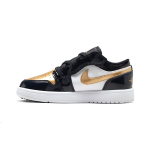 Air Jordan 1 Low ALT SE BP Gold Toe Vaikams Sportbačiai Juoda Metalinė-Auksinė Balta DZ6318-071 28