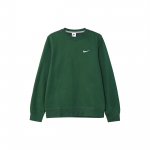 Nike Vyri&scaron;kas Club Fleece vienspalvis logotipas įgulos kaklo džemperis vir&scaron;ūnės žalias 623459-341 S