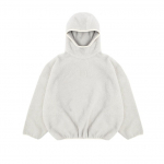 adidas x Fear of God Athletics Hike Fleece džemperis su gobtuvu, sezamo spalvos, baltos spalvos, IM6074 S