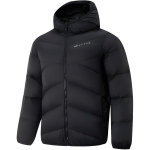 Li Ning Fitneso serijos sportinė laisvalaikio &scaron;ilta vienspalvė paprasta pūkinė striukė su kapi&scaron;onu vyrams striukės juoda AYMU561-6 L