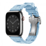 Kilim Vieno apsukimo dirželis Apple Watch apyrankei 45 mm 44 mm 42 mm 41 mm 38 mm Sulankstoma sagtelė Silikoninė apyrankė iWatch Ultra 2 49 mm 38mm 40mm 41mm