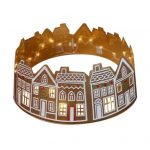 26/28 colių LED meduolių Kalėdų eglutės apykaklė Kalėdų eglutės sijonas su girlianda Kalėdų dirbtinių eglučių stovo pagrindo žiedo uždengimo dekoracija 26Inch