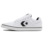 Converse El Distrito 2.0 Ox Sintetinės odos Patogūs Neslystantys Dėvėti atsparūs Žemi Skate batai Unisex Sportbačiai Balti Juodi 167007C 38.5