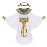 Helovino Vaikų Kostiumas Faraono Princesės Cosplay &Scaron;ou Suknelė Kostiumas Sijonas XL white