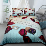 Me&scaron;kėno meno antklodės užvalkalų rinkinys JK vienvietis dvigulis karalienės JAV dvivietis pilnas karali&scaron;ko dydžio patalynės komplektas 140x210cm