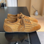 Vasariniai Nauji Moteri&scaron;ki Mink&scaron;tos Odos Kvėpuojantys Sportbačiai Universalūs Retro Stiliaus Laisvalaikio EVA Vidpadis Guminis Padas Sportbačiai 35 chaki
