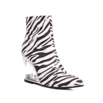 Madingi tu&scaron;čiaviduriai tigro danties formos kulno dizaino trumpi batai Nauji madingi moteri&scaron;ki aulinukai su leopardo ra&scaron;to ir zebro ra&scaron;to užtrauktuku Dydis 46 37 white