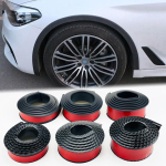 150cm Universalūs automobilio sparnų praplatinimai Guminiai ratų antakių lipdukai Anti-collision apdailos sandarinimo juosta Arkų apsauga 38mm black