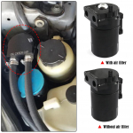 Universalus aliumininis alyvos gaudyklės rezervuaro degalų surinkimo bakas su oro filtru Raudona juoda mėlyna sidabrinė violetinė alyvos gaudykle no Filter-Silver