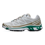 SALOMON XT 6 Amortizacija, Atsparūs trinčiai, Kvėpuojantys Palaikantys Laisvalaikio Bėgimo Bateliai Unisex Žemės Pilka Vario Žalia Sportbačiai 478643 36⅔