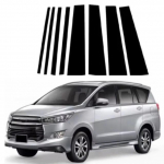 For Toyota Innova AN140 2009-2012 window decoration side door frame bright black center pillar sticker 09-15 Innova 8PCS
