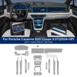 Automobilio interjero centrinės konsolės permatoma TPU apsauginė plėvelė nuo įbrėžimų Porsche Cayenne 2024 visureigiui Coupe 3.0T 4.0T 3.0T LHD
