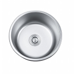 304 nerūdijančio plieno kriauklė daržovių plovimo baseinas po stalvir&scaron;iu baseinas apvalus nano salos stalvir&scaron;is baras mažas vienas baseinas virtuvės kriauklė 28cm (201 Brushed)