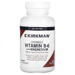 Kirkman Labs, Kramtomas vitaminas B-6 su magniu, Natūralaus tropinių vaisių pun&scaron;o skonio, 120 tablečių